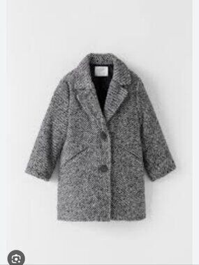 ZARA | Wool Coat Gray Kids Sz 6